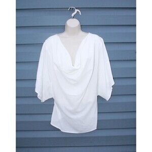 NWOT Womens Flowy Tops CLOUDWALK Beach Office Career Shirt Blouse Size MEDIUM